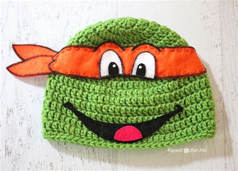 Crochet Ninja Turtle Hat Pattern Repeat Crafter Me