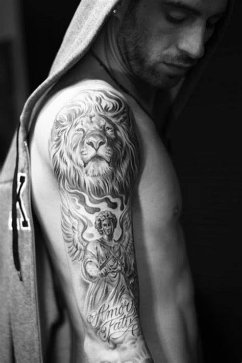 50 Examples Of Lion Tattoo Cuded Lion Tattoo Girls With Sleeve