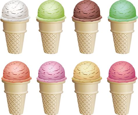 Ice Cream Cones Of Different Flavors On Transparent Background Png My XXX Hot Girl