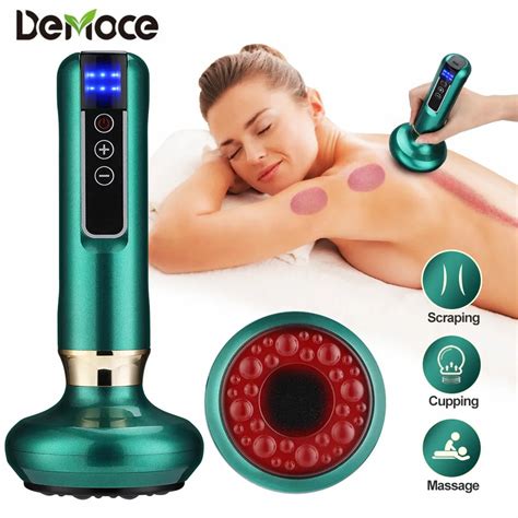 Electric Cupping Massage Guasha Scraping Body Massager Heating Vacuum Cans Suction Cup Heating