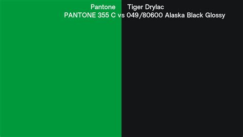 Pantone C Vs Tiger Drylac Alaska Black Glossy Side By