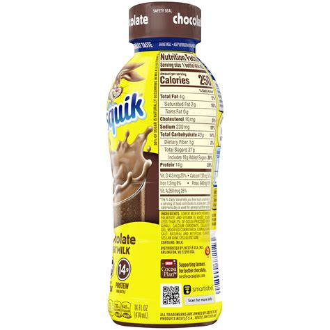 Nesquik Strawberry Milk Nutrition Facts Nutrition Ftempo