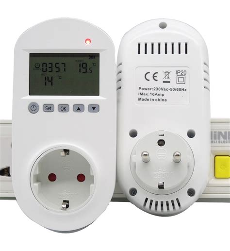 3kw 16a Programmable Thermostat Eu Plug With Child Lock In Temperature