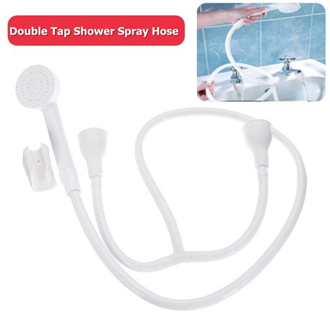 Double Tap Shower Spray Hose Bath Tub Sink Spray Attachment Head Pet