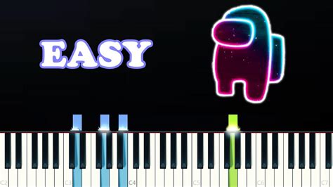 Among Us Theme Moondai Remix Easy Piano Tutorial Youtube