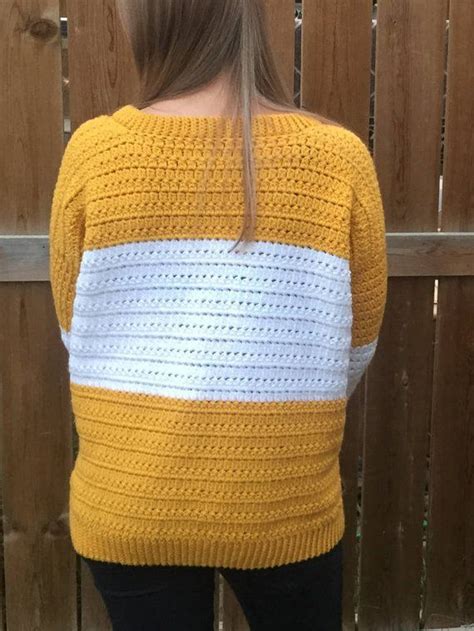 Color Block Sweater Crochet Pattern Warehouse Of Ideas