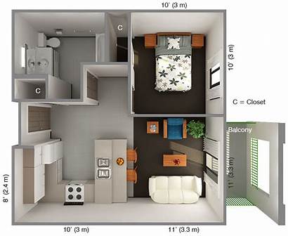 Bedroom Plans Apartment Floor Plan Housing Designs