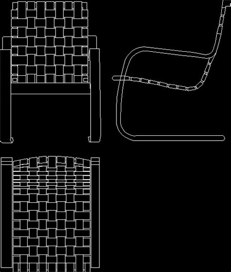 Aalto Cantilevered Arm Chairzip Dwg Block For Autocad Designs Cad