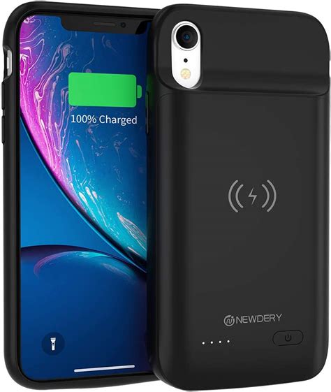 Newdery Iphone Xr Battery Case 5000mah Wireless Charging