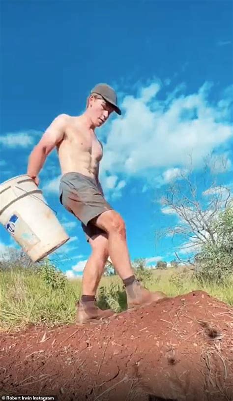 Robert Irwin Reveals His Surprise Abs In Shirtless Mountain Bike Video