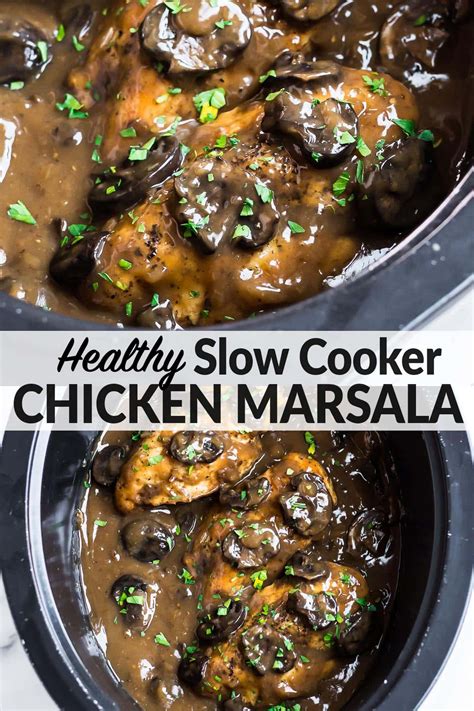 Crock Pot Chicken Marsala Easy Healthy Recipe