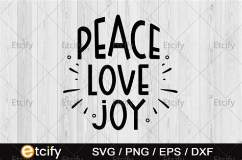Peace Love Joy Svg Graphic By Etcify · Creative Fabrica