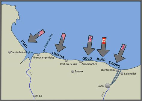 Maps Of D Day Landing Beaches And Normandy