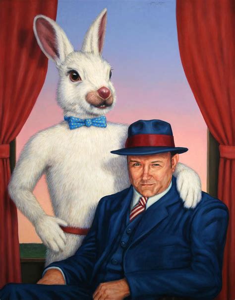 Harvey And Randall By James W Johnson Rabbit Painting Harvey Bunny Art