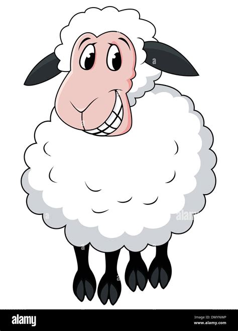 Smiling Sheep Cartoon Stock Vector Image And Art Alamy