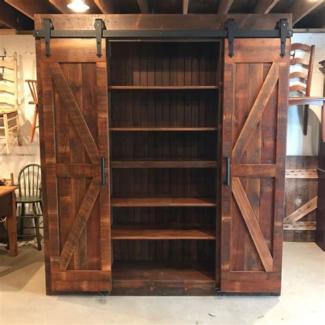 Our pantries are available in multiple sizes. Barn Door Pantry Cabinet Search - Family Room ...