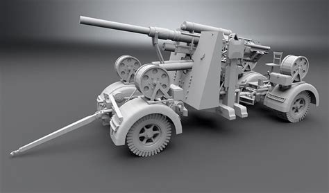 Flak 88 Wwii Artillery Scale Model 3d Model 3d Printable Cgtrader