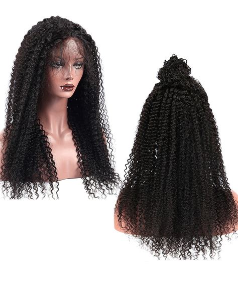 Msbuy Hair Wig 250 Density Kinky Curly Lace Front Human Hair Wigs For