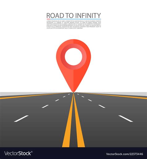 Road To Infinity Highway Royalty Free Vector Image