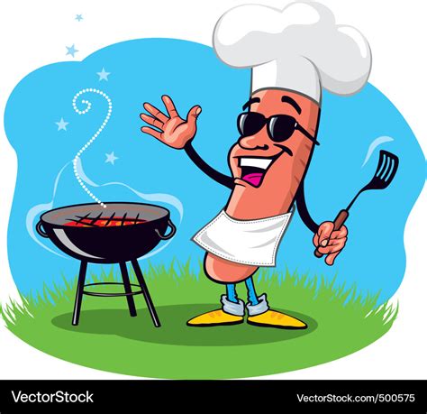 Barbecue Hot Dog Royalty Free Vector Image Vectorstock