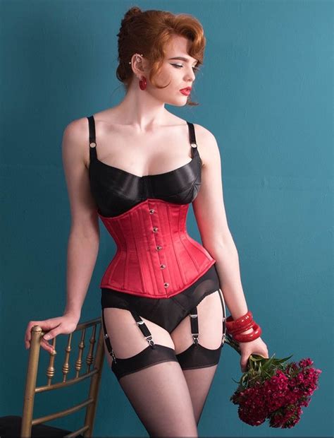 miss deadly red for what katie did waist training waist training corset underbust corset