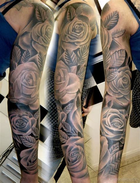 Tribal designs look great with rose tattoos. Flower Tattoos | Tattoo Designs, Tattoo Pictures | Page 93