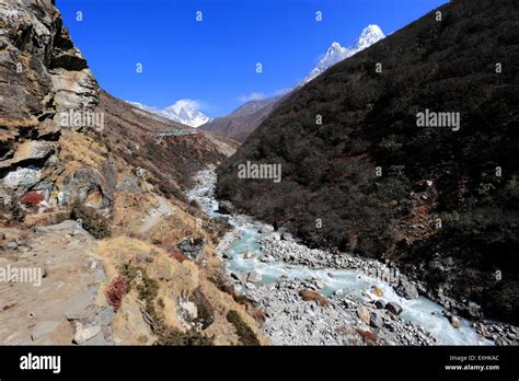 The Imja Khola River Valley Dingboche Pass Everest Base Camp Trek