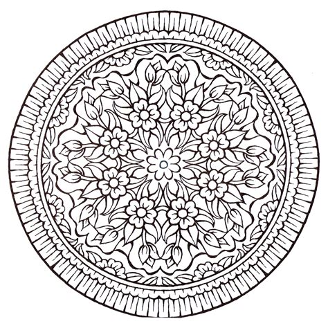 Dessin Imprimer Mandala Fleur Coloriage Mandala Fleur Coloriage