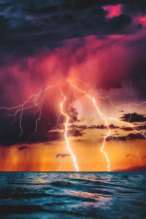 🔥 Lightning Over The Ocean Nature Pictures Nature Photography