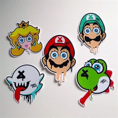 Mario Bros Stickers Ayecon