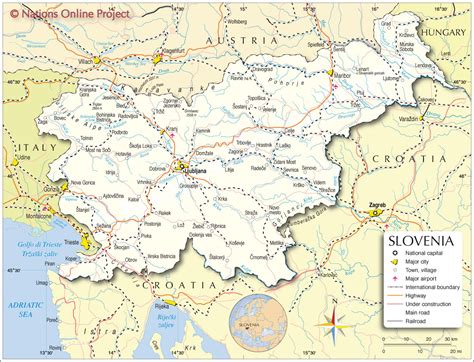 Eslovênia Mapas Geográficos da Eslovênia