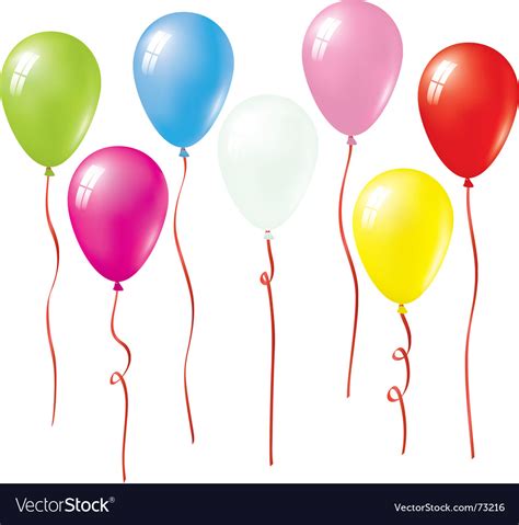 Colorful Balloons Royalty Free Vector Image Vectorstock