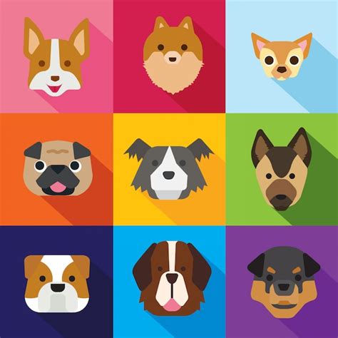 Premium Vector Dog Icons