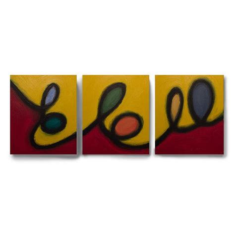 Triptych Acrylic Abstract Painting 48x 20 Canvas Art Home Etsy