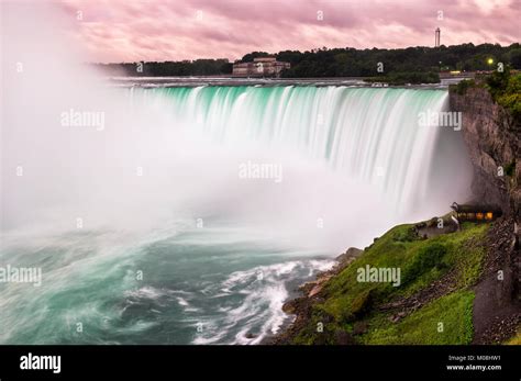 Sunset At Niagara Falls Stock Photo Alamy