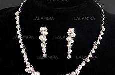 wedding imitation pearls jewelry lalamira rhinestone rhinestones alloy romantic ladies sets party loading
