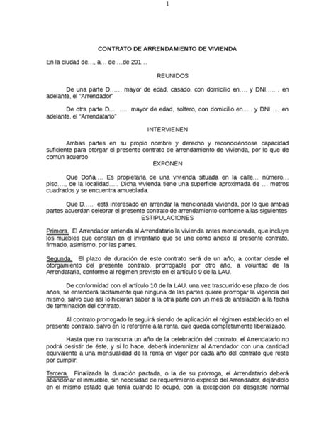 Modelo Anexo Contrato Arrendamiento Cambio Arrendador Actualizado