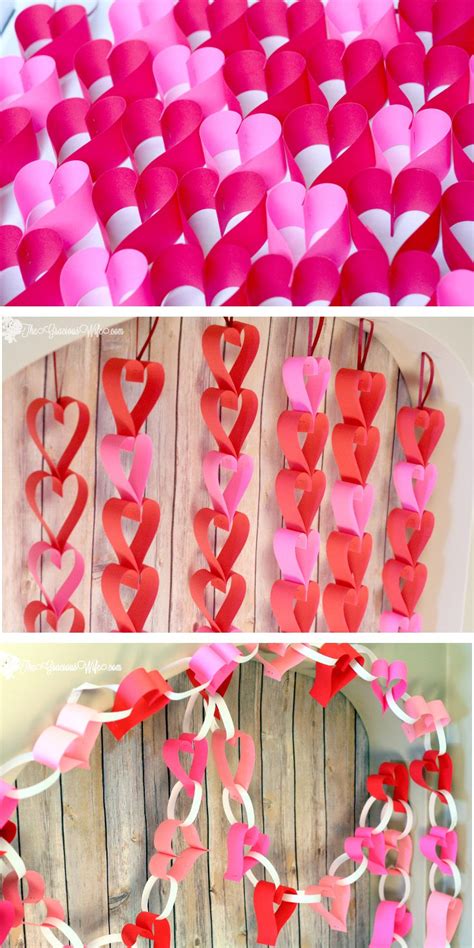 Valentines Day Heart Paper Garland 2 Tutorials The Gracious Wife