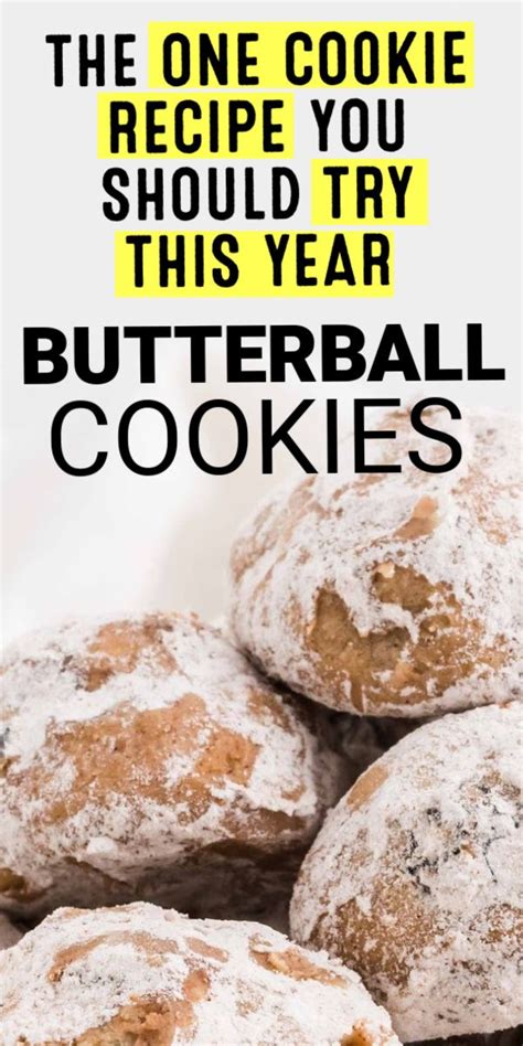 Vintage Melt In Your Mouth Butterball Cookies Butterball Cookies Butter Ball Cookies Recipe