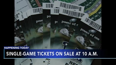 Philadelphia Eagles Single Game Tickets On Sale Thursday 6abc
