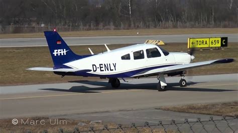 Piper Pa 28r 201 Arrow Iii Ffh Flight Training Take Off Augsburg Airport Youtube