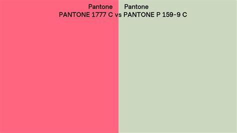 Pantone 1777 C Vs Pantone P 159 9 C Side By Side Comparison