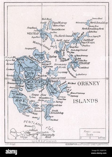 Map Of The Orkney Islands Hi Res Stock Photography And Images Alamy