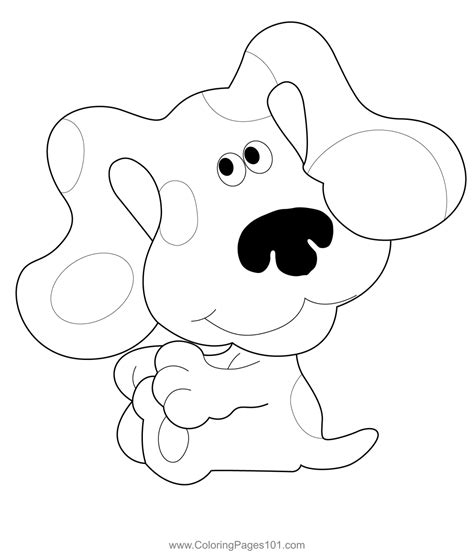 Playing Blues Clues Coloring Page For Kids Free Blues Clues