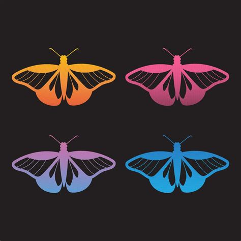 Gradients Set Of Butterflies Isolated 28233858 Vector Art At Vecteezy