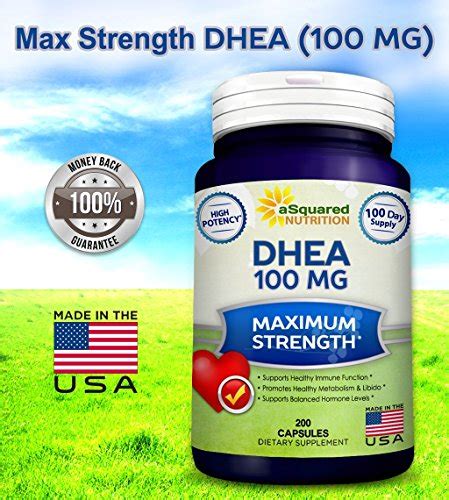 pure dhea 100mg max strength 200 capsules to promote balanced hormone levels for women and men