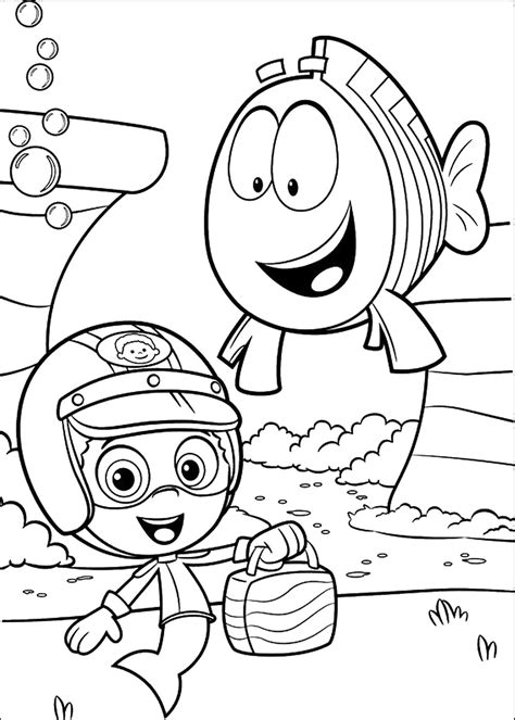 Push pack to pdf button and download pdf coloring book for free. Bubble Guppies Coloring pages | Birthday Printable