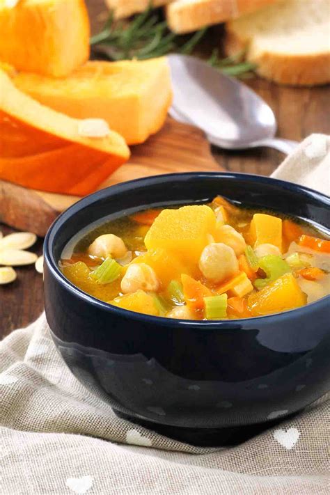 Vegetarian Pumpkin And Chickpea Soup Recipe By Archanas Kitchen