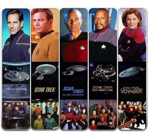 Star Trek Captains And Their Ships And Crew Star Trek Captains Star