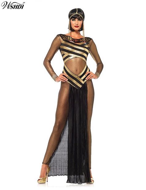 Deluxe Queen Of The Nile Adult Egyptian Cleopatra Costume For Womens Sexy Halloween Cosplay